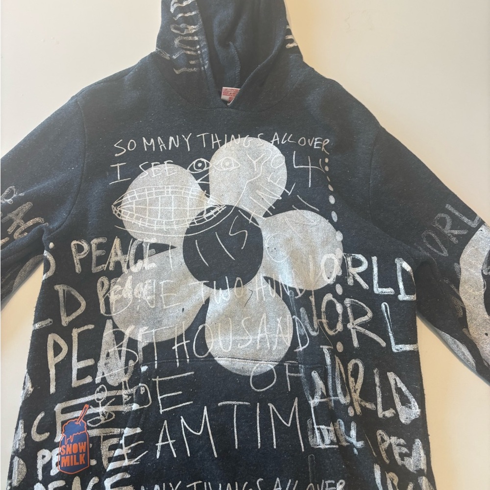 Kids Snow milk hoodie 4373 ever made white graphics 🔥🥤